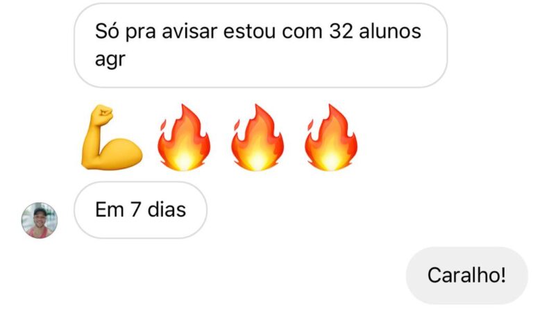 "32 Alunos em 7 dias"